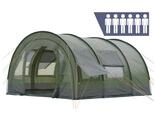 CampFeuer Tunnelzelt Zelt Relax6 f&uuml;r 6 Personen, 5000 mm Wassers&auml;ule, Oliv/Grau,