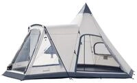 Skandika Tipi-Zelt Tipi Hetta 460 Protect Plus (grau/beige), Personen: 6, 2-3 m