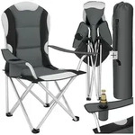 tectake Campingstuhl Gartenstuhl faltbar mit Polsterung, 60 x 88 x 110 cm (Outdoor