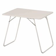 MFG Freizeitm&ouml;bel Gartentisch Campingtisch 60x80 cm, wei&szlig; mit U-B&uuml;gelgestell