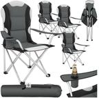 tectake Campingstuhl Gartenstuhl mit Polsterung, faltbar, 60 x 88 x 110 cm (Outdoor