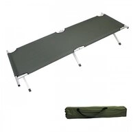 MFH Feldbett US-Feldbett, Alu, oliv, extra lang, Tragetasche (Packung)