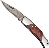 Haller Messer Taschenmesser Haller Stahlwaren Damast-Taschenmesser Red Burl,