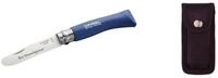 Opinel Taschenmesser Opinel No 07, Kindermesser, Buchenholz blau + Etui, Opinel No
