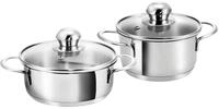 Kopf Topf-Set Parvus, Edelstahl (2-tlg), Kleine T&ouml;pfe, 12 + 14 cm, inkl. Deckel,