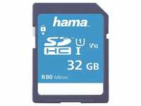 Hama SDHC 16GB Class 10 UHS-I 80MB/S Speicherkarte (32 GB, UHS-I Class 10, 80...