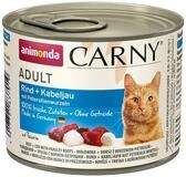 Animonda Carny Adult Rind + Kabeljau 200 g - 6 St&uuml;ck, Nassfutter f&uuml;r: Katze