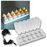 ChiliTec LED-Kerze LED Teelichter, 12er Set, mit Windschutz