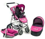 CHIC2000 Puppenwagen 637 12 3 in 1 Kombi EMOTION ALL IN, Dots Navy-Pink