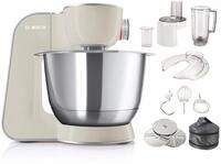 BOSCH K&uuml;chenmaschine Serie 4 MUM58L20, Durchlaufschnitzler, Mixer, grau, 1000...