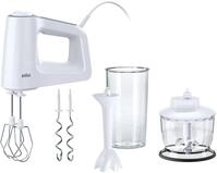 Braun Handmixer MultiMix 3 HM 3135 WH - 500W, 5 Geschwindigkeiten + Turbo,