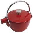 Staub Teekanne STAUB Teekanne,Kanne 16 cm rund Kirsch-Rot Gusseisen Induktion, 1,15