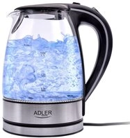 Adler Wasserkocher Adler AD1225 Wasserkocher 1,7 L Glas Edelstahl / schwarz /