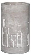 R&auml;der Weink&uuml;hler PET Flaschen 21 cm Beton