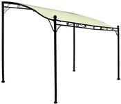 DEGAMO Anbaupavillon MANTOVA, 3 x 2,5 Meter, Gestell schwarz, Plane wasserdicht