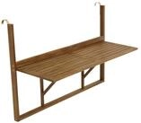 DEGAMO Balkonh&auml;ngetisch gro&szlig;e Ausf&uuml;hrung (1-St), Ma&szlig;e 120x40cm, Akazienholz
