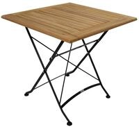 DEGAMO Gartentisch JAKARTA (1-St), 75x75cm, Gestell Flachstahl schwarz,...