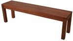 DEGAMO Hockerbank BRASILIA (1 St), 3-sitzer 150cm, Eukalyptus Holz ge&ouml;lt