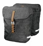 racktime Fahrradtasche Racktime System Doppeltasche Heda grau mit Snapit Adapter