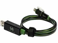 Realpower LED Lade- und Datenkabel mit micro USB Anschluss USB-Kabel, mit LED