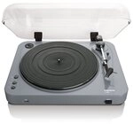 Lenco L-85 Grey Plattenspieler (Riemenantrieb, 33/45 U/min, integrierter Verst&auml;rker