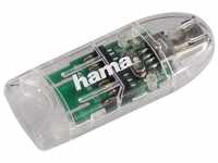 Hama USB-2.0-Kartenleser 8in1", SD/microSD, Transparent (00091092)...