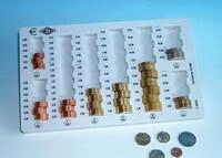 WEDO Geldkassette Ersatz-M&uuml;nzeinsatz 266x162x31mm f&uuml;r Europa wei&szlig;