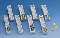 WEDO Geldkassette M&uuml;nzrille 10 Cent lichtgrau