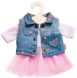 Heless Puppenkleidung T&uuml;llkleid mit Jeansweste Gr&ouml;&szlig;e 35-45cm