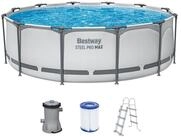 Bestway Framepool 56418 (Komplett Set, 5-tlg., Pumpe, Leiter, Kartusche),...