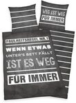 Herding Young Collection Jugendbettw&auml;sche Faulheit, Renforc&eacute;, 2 teilig, Spr&uuml;che-