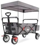 FUXLIFE Bollerwagen CT-500, leichtes Karbonstahlgestell, mit Hecktasche, faltbar