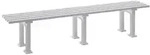 Blome Gartenbank Gartenbank Mono l, 3-Sitzer, Pflegeleichter Kunststoff, Wei&szlig; wei&szlig;