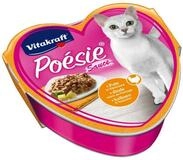 Vitakraft Katzenfutter Poesie Sauce, Pute in K&auml;sesauce, 15 Schalen, Nassfutter f&uuml;r: