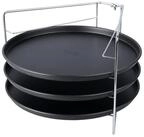 Zenker Pizzablech rund 29cm, mit Gestell, 3 Bleche, aus antihaftbeschichteten