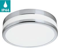 EGLO Wandleuchte LED PALERMO Wandlampe, Stahl und Glas, IP44, Badezimmerlampe, Lampe,