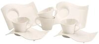 Villeroy & Boch Becher NewWave Cappuccino-Set 250 ml 4er Set, 8-tlg., Porzellan