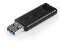 Verbatim USB-Stick 256GB Pin Stripe USB 3 USB-Stick (versenkbarer USB-Anschluss)