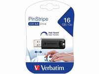 Verbatim Verbatim USB Stick 16GB Speicherstick Drive PinStripe schwarz USB 3.2