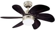 Westinghouse Deckenventilator Deckenventilator Turbo Swirl Chrom 76 cm mit Licht, Mit