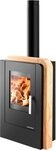 Haas + Sohn Kaminofen ARUBA 220.17-ST Woodstone, Grundfarbe perl-schwarz, Zeitbrand