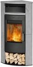 Fireplace Kaminofen Fireplace Malta Speckstein Eckkaminofen Stahl Schwarz R3500, 6 kW