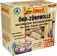 favorit Grillanz&uuml;nder Favorit &Ouml;ko-Anz&uuml;ndwolle Sparpack 120 St&uuml;ck