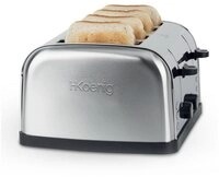H.Koenig Toaster Edelstahl 4-Scheiben Toaster TOS14, 4 kurze Schlitze, f&uuml;r 4