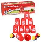 Idena Spiel Idena 40416 - Ballwurfspiel mit 10 Bechern und 3 B&auml;llen, ab 3 Jahren