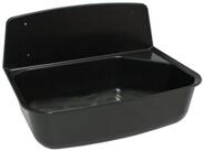 Haas Otto Kunststoffsp&uuml;le Ausgussbecken Schwarz aus Kunststoff mit Spritzschutz,