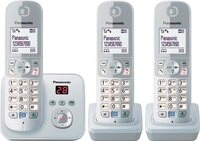 Panasonic KX-TG 6823 GS Schnurloses DECT-Telefon (mit Anrufbeantworter, 3...