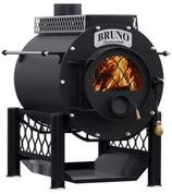 Bruno Kaminofen Bruno&reg; Werkstattofen Romantik schwarz 15 kW Stahl A, 15 kW