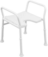 RUSSKA Dusch-Toilettenrollstuhl Russka Aluminium Duschhocker mit Armlehnen