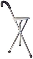 Rehaforum Medical Gehstock Gehstock mit Sitzfl&auml;che leichter Sitzstock Aluminium